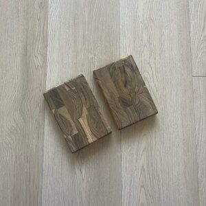 Lipper International Teak 6" End Grain Cutting Board with Cut Out Handles